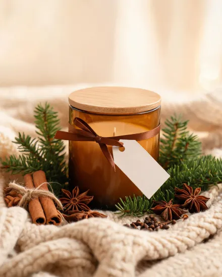 Holiday scented candle